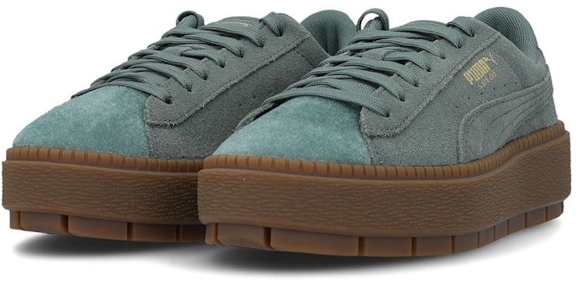 (Preschool) Puma Suede Platform Trace Velor 'Warm Green' 366696-02 Shop (Preschool) Puma Suede Platform Trace Velor 'Warm Green' 366696-02