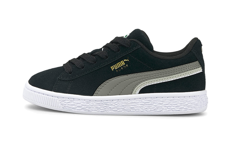 Buy (Preschool) Puma Suede Triplex 'Black Grey' 382686-01