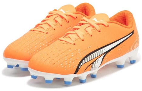 兒童 PUMA Ultra Play 天然草坪 防滑減震 低幫 兒童足球鞋 橙白色 Lookbook 兒童 PUMA Ultra Play 天然草坪 防滑減震 低幫 兒童足球鞋 橙白色