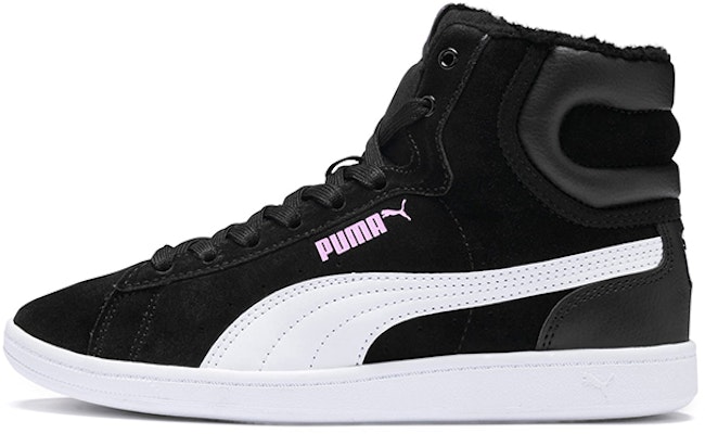(Preschool) Puma Vikky Mid Fur Fleeced Casual Board Shoes Black/White 366854-01 Buy (Preschool) Puma Vikky Mid Fur Fleeced Casual Board Shoes Black/White 366854-01