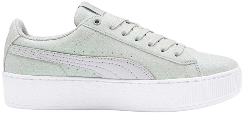 大童 PUMA Vikky Platform Glitz 休閒 低筒 兒童板鞋 綠白 Order 大童 PUMA Vikky Platform Glitz 休閒 低筒 兒童板鞋 綠白