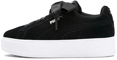(Preschool) Puma Vikky Platform Ribbon Ac Ps Sneakers Black 367643-03 (Preschool) Puma Vikky Platform Ribbon Ac Ps Sneakers Black 367643-03