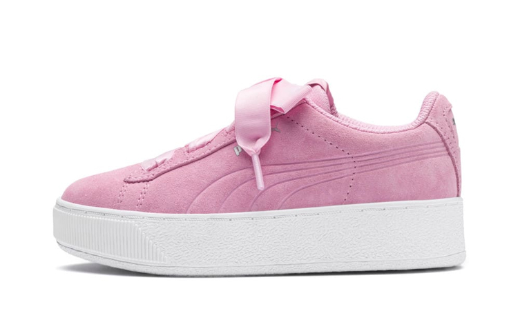 (Preschool) Puma Vikky Platform Ribbon Ac Ps Casual Shoes Pink 367643-05