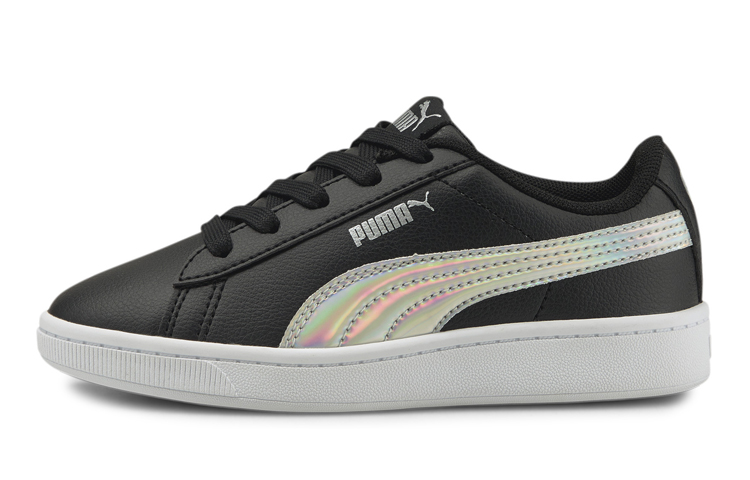 Buy 大童PUMA Vikky v2休閒防滑耐磨低幫兒童板鞋黑銀