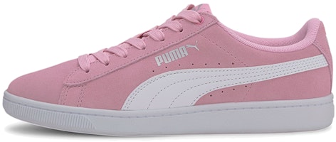 (Youth) Puma Vikky V2 Suede Casual Board Shoes Pink/White 370510-06 (Youth) Puma Vikky V2 Suede Casual Board Shoes Pink/White 370510-06