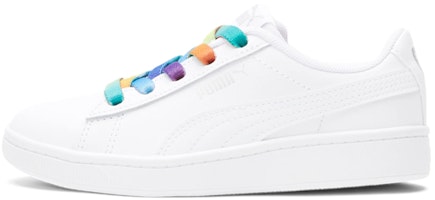 (Preschool) Puma Vikky v2 Rainbow Leisure Board Shoes White 381512-01