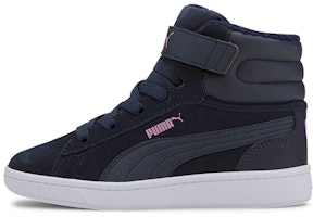 (Preschool) Puma Vikky V2 Mid Fur Fleeced Casual Board Shoes Blue/Pink 370623-04 (Preschool) Puma Vikky V2 Mid Fur Fleeced Casual Board Shoes Blue/Pink 370623-04