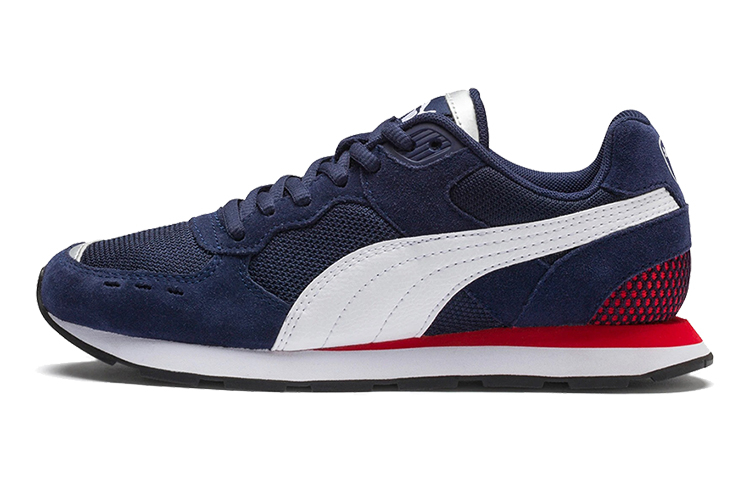(Youth) Puma Vista Low Top Running Shoes Blue/White/Red 369539-02