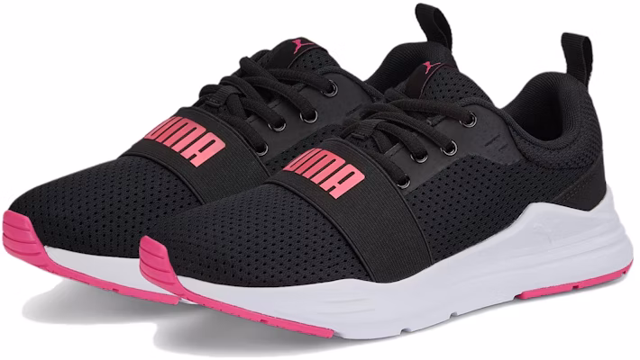 大童 PUMA Wired 舒適百搭 減震耐磨 低幫 兒童跑步鞋 黑粉色 Lookbook 大童 PUMA Wired 舒適百搭 減震耐磨 低幫 兒童跑步鞋 黑粉色