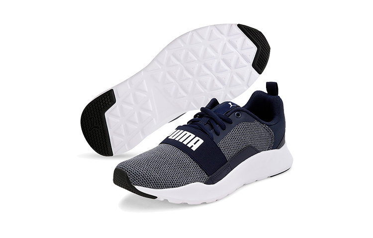 Purchase (JR) Puma Wired Knit Sepatu Lari Low Top Putih/Biru 367381-08