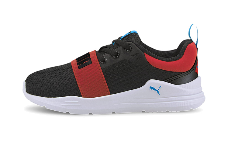 (Preschool) Puma Wired Run Agile Imeva Low Running Shoes Black/White 374434-02