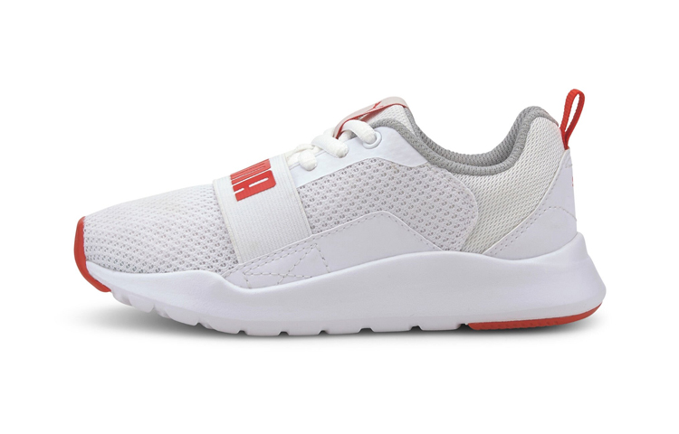 (Preschool) Puma Wired SoftFoam Running Shoes White/Red 366903-14