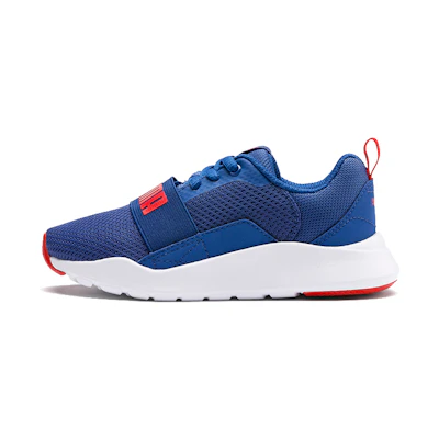 (PS) Puma Wired SoftFoam Running Shoes Blue/White/Red