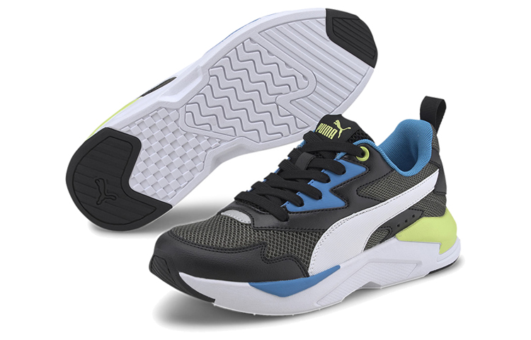Purchase (PS) Puma X-ray Lite Jr ''Noir Blanc Bleu'' 374393-04