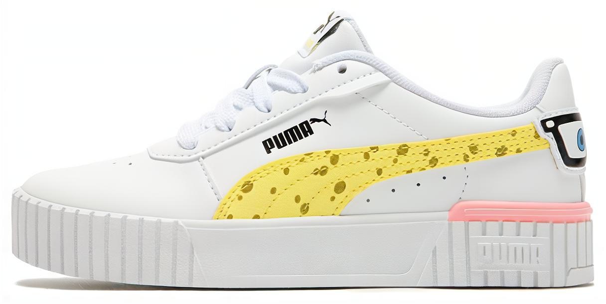 preschool-sponge-bob-square-pants-x-puma-low-top-white-slip-resistant-393903-01