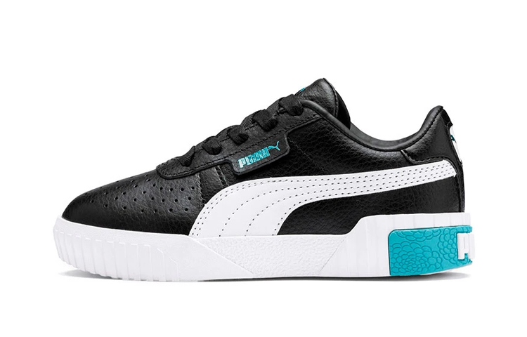 Buy 中童 PUMA Cali 休閒 低幫 兒童板鞋 黑白