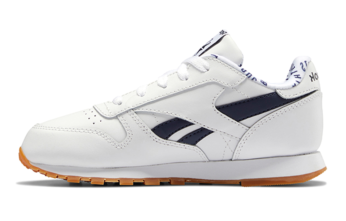 (Preschool) Reebok Classic Leather Running Shoes K 'Black White' FV2096