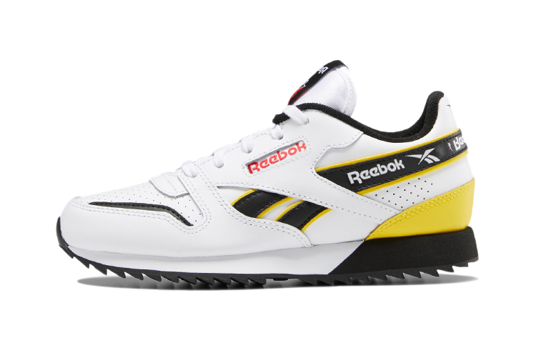 Buy BP幼童 Reebok Classic Leather Ripple ATI 90s 低筒抗磨跑步鞋 白黑