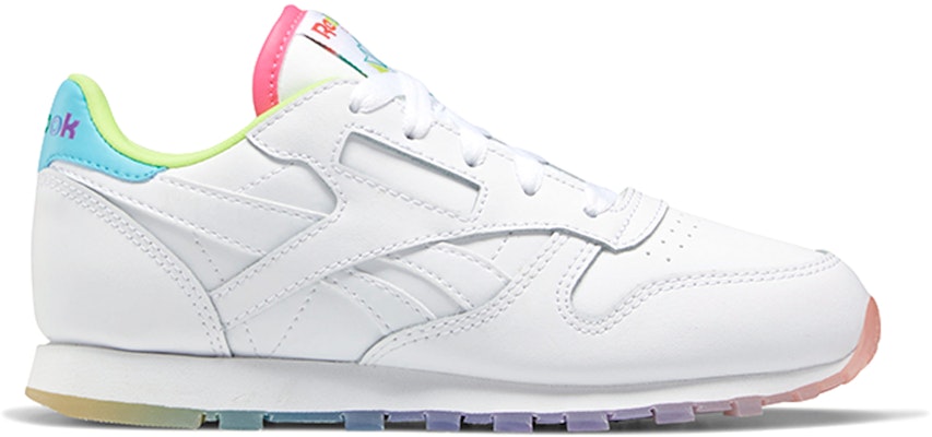 (PS) Reebok Classic Leather Sepatu Lari K 'Biru Pink Putih' EH2826 Order (PS) Reebok Classic Leather Sepatu Lari K 'Biru Pink Putih' EH2826