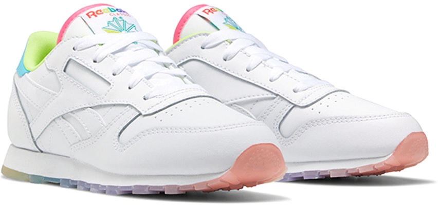 (PS) Reebok Classic Leather Sepatu Lari K 'Biru Pink Putih' EH2826 Lookbook (PS) Reebok Classic Leather Sepatu Lari K 'Biru Pink Putih' EH2826
