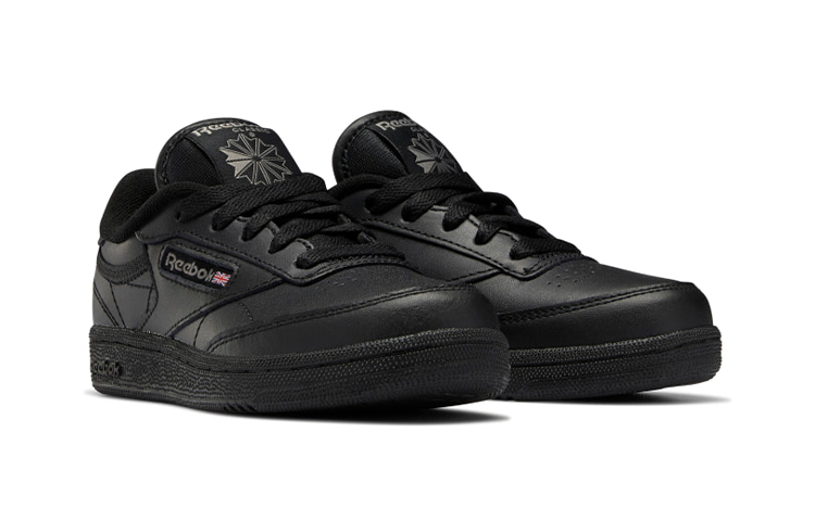 Lookbook 中童 Reebok Club C 舒適休閒 透氣 低幫 兒童板鞋 黑色