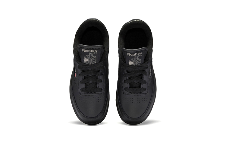 Purchase 中童 Reebok Club C 舒適休閒 透氣 低幫 兒童板鞋 黑色