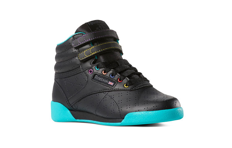 Lookbook (Preschool) Reebok Freestyle Hi 'Black Blue Comfort' CN7502