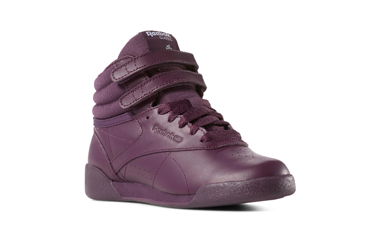 Lookbook 中童 Reebok Freestyle Hi 時尚舒適 低筒 兒童板鞋 葡萄紫