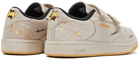 Shop 中童 Looney Tunes x Reebok Club C 85 帆布 休閒舒適百搭 防滑減震耐磨 低筒 兒童運動鞋 深棕