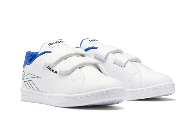 Lookbook 中童 Reebok Royal Complete Cln 2 魔術貼休閒 輕便平衡防滑 低筒 兒童板鞋 平衡白藍