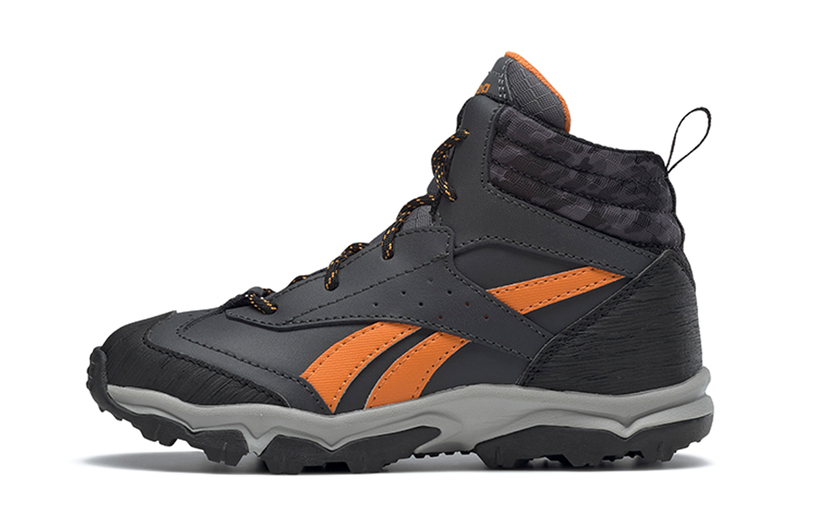 (Preschool) Reebok Rugged Runner Mid Running Shoes 'Black Orange' FW8553