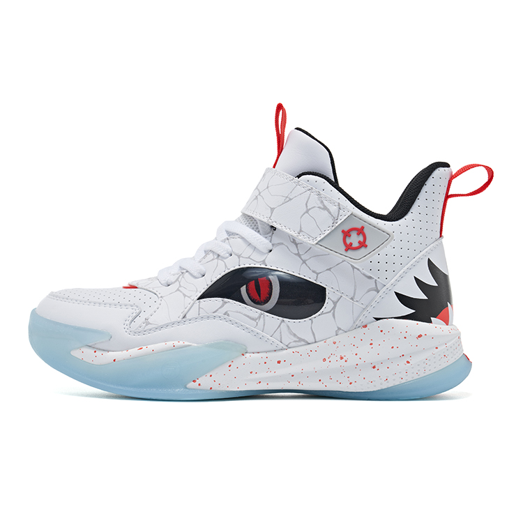 (Preschool) RIGORER Monster Series Mid Basketball Shoes 'White Red' Z622460146-2