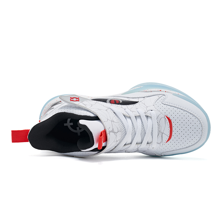 (PS) RIGORER Monster Series Mid Basketball Shoes 'White Red' 圖 4