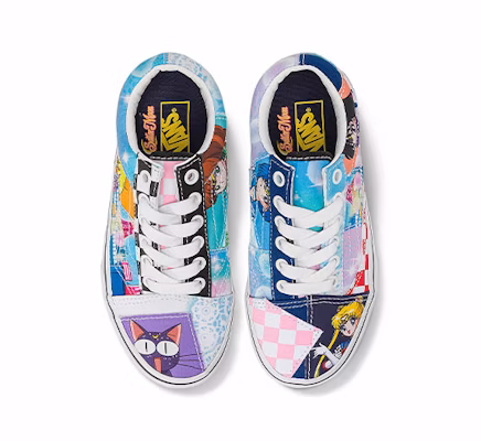 中童 美少女戰士 x Vans Old Skool Patchwork 經典休閒 低筒 兒童滑板鞋 彩色 Lookbook 中童 美少女戰士 x Vans Old Skool Patchwork 經典休閒 低筒 兒童滑板鞋 彩色