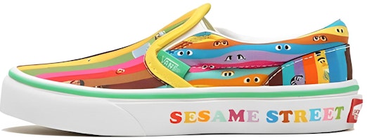 (Preschool) Sesame Street x Vans Classic Slip-On 'Rainbow Stripes' VN0005WWBMC