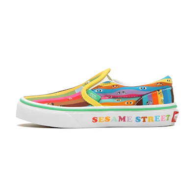 (PS) Sesame Street Vans Classic Slip-On 'Rainbow Stripes'