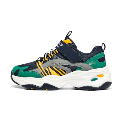 (Youth) Skechers Stamina Shoes 'Navy Grey Green'