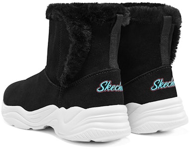 (PS) Skechers 靴子 "黑色舒适羊毛" 303052L-BLK Shop (PS) Skechers 靴子 "黑色舒适羊毛" 303052L-BLK