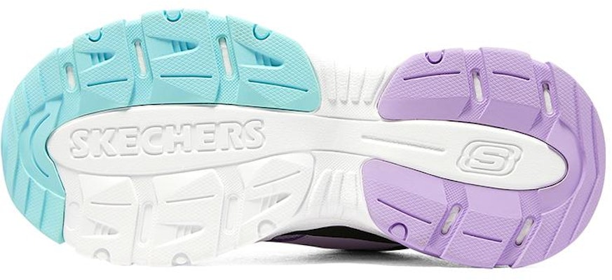 大童 Skechers 彈力緩震 兒童休閒鞋 白紫藍 Details for 大童 Skechers 彈力緩震 兒童休閒鞋 白紫藍