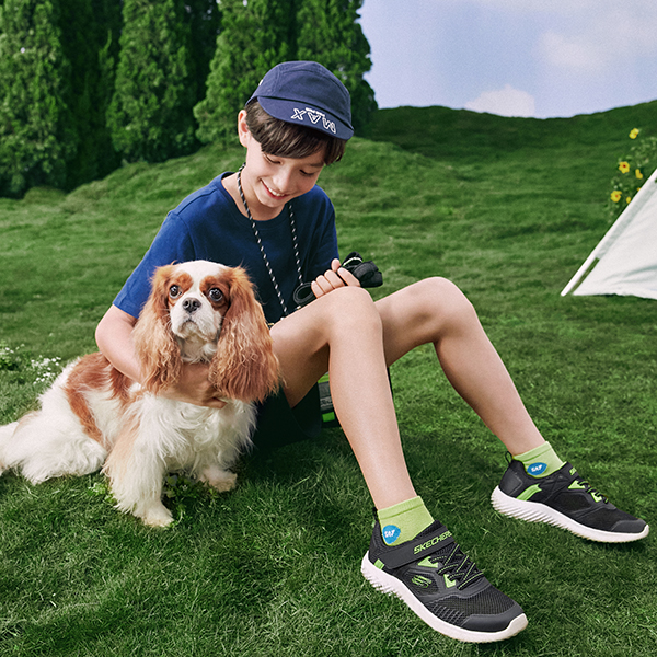 Cheap (PS) Skechers Bounder 'Hitam Hijau' 405233L-BKLM