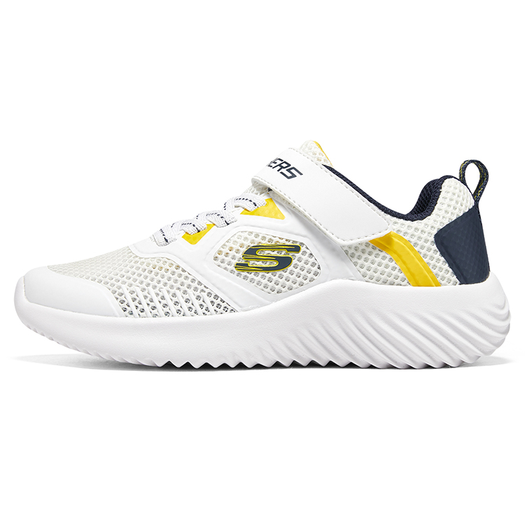 (Preschool) Skechers Bounder Running Shoe 'White Yellow' 405233L-WBLY