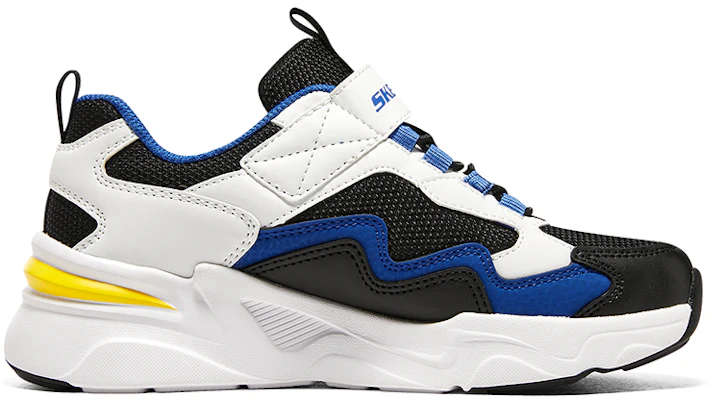 (Youth) Skechers Comfortable Sport Sneakers 'Black White Blue' 405251L-WBKB Order (Youth) Skechers Comfortable Sport Sneakers 'Black White Blue' 405251L-WBKB