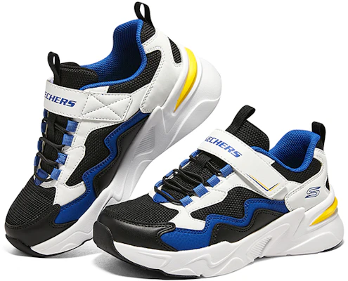 (Youth) Skechers Comfortable Sport Sneakers 'Black White Blue' 405251L-WBKB Shop (Youth) Skechers Comfortable Sport Sneakers 'Black White Blue' 405251L-WBKB