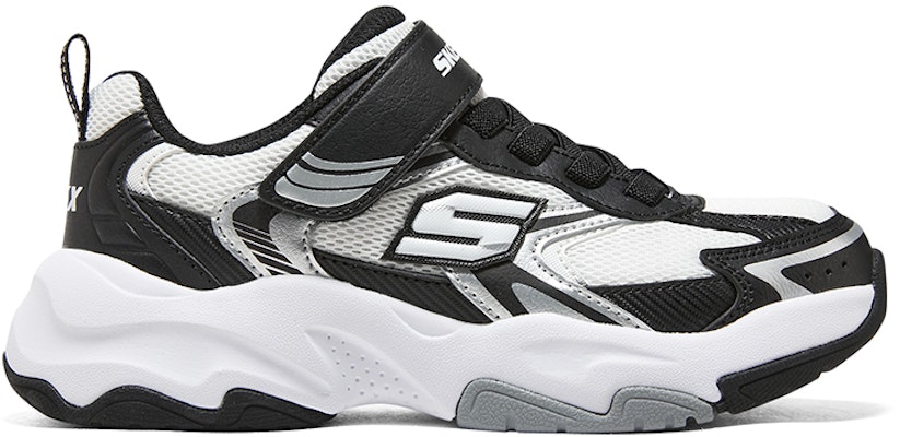 (Preschool) Skechers Boys Low 'Black White' 405263L-BKW Order (Preschool) Skechers Boys Low 'Black White' 405263L-BKW