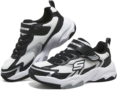 (PS) 斯凯奇男童低帮鞋 '黑白' 405263L-BKW Shop (PS) 斯凯奇男童低帮鞋 '黑白' 405263L-BKW