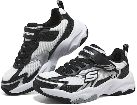 (Preschool) Skechers Boys Low 'Black White' 405263L-BKW Shop (Preschool) Skechers Boys Low 'Black White' 405263L-BKW