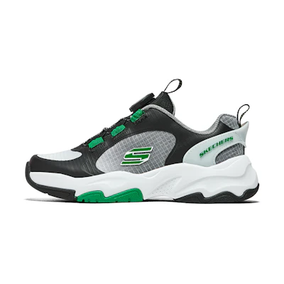 (PS) Skechers Boys Low Casual Shoes 'CMFT Slip-Resistant Black and White'