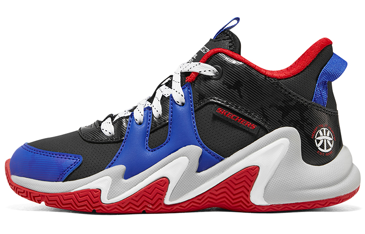 (Preschool) Skechers Boys Mid-Top Basketball 'Black Comfort' 406054L-BKMT