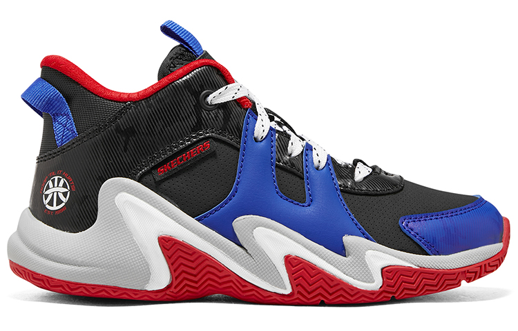 Order (Preschool) Skechers Boys Mid-Top Basketball 'Black Comfort' 406054L-BKMT