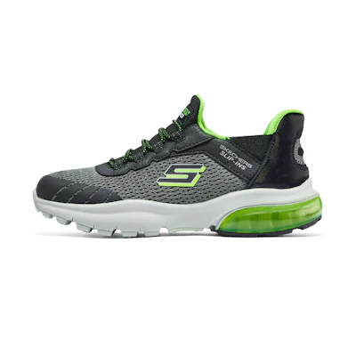 (Youth) Skechers Slip-ins Razor Flex Air Sneaker 'Grey Black Green'